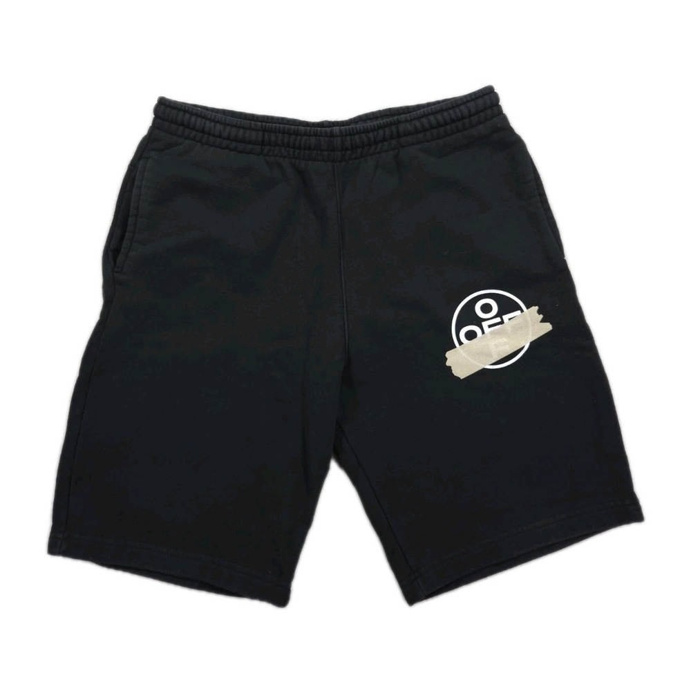 Off White Tape Arrows Sweat Shorts Mens XL Black Virgil Abloh